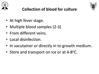 Sample collection for bacterial isolation, characterization and ...