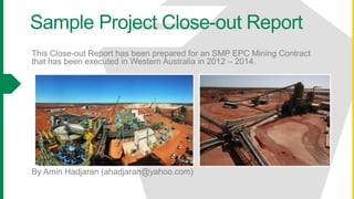 Sample Contract Close-out Report | PPTX