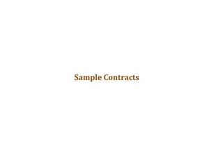 Sample Contracts