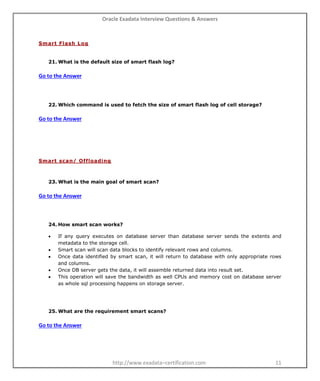 Oracle Exadata Interview Questions and Answers | PDF
