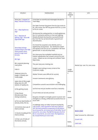 Sample Corporate AV Script | PDF