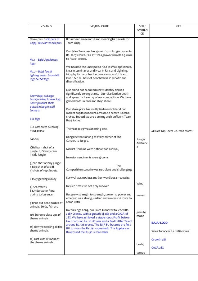 sample corporate av script av script