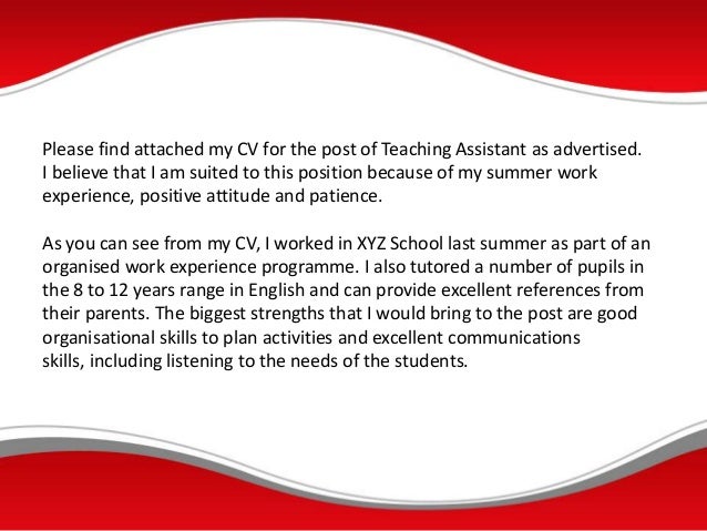 cv for a teaching assistant