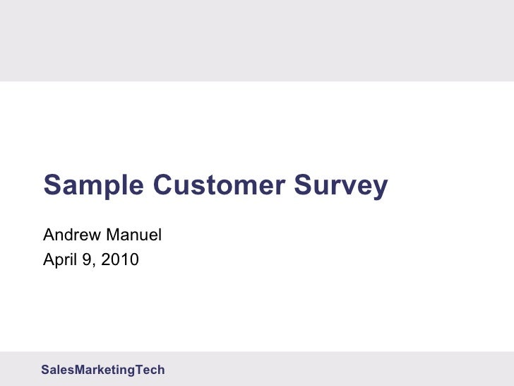 customer survey sample