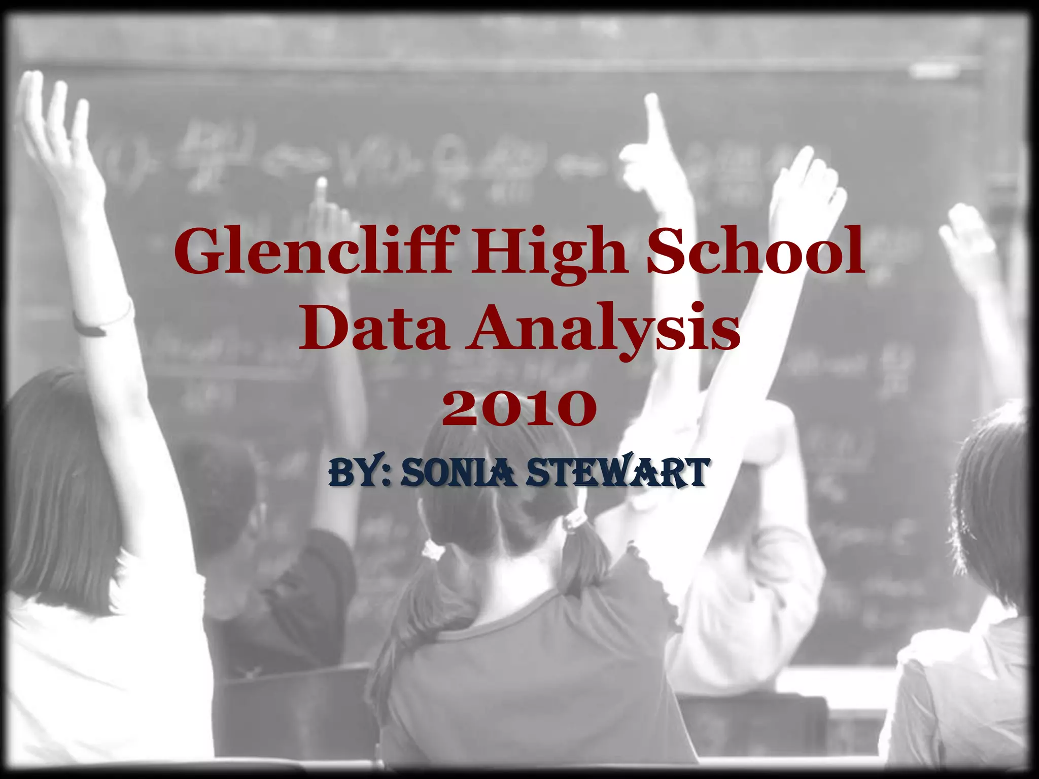 Glencliff High School
   Data Analysis
        2010
    By: Sonia Stewart
 