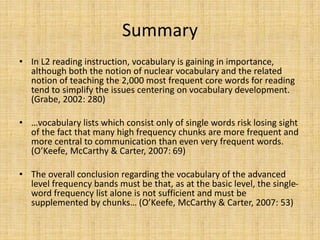 Sample debate presentation: Is 'vocabulary' enough?