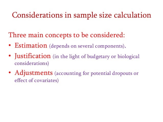 Sample Determinants And Size