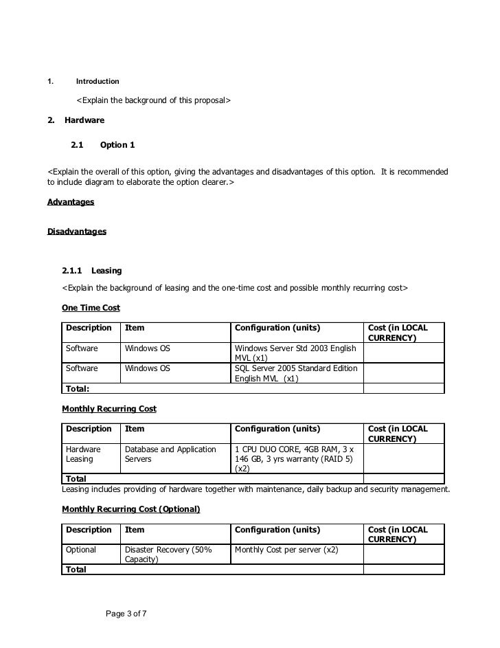 purchase proposal template