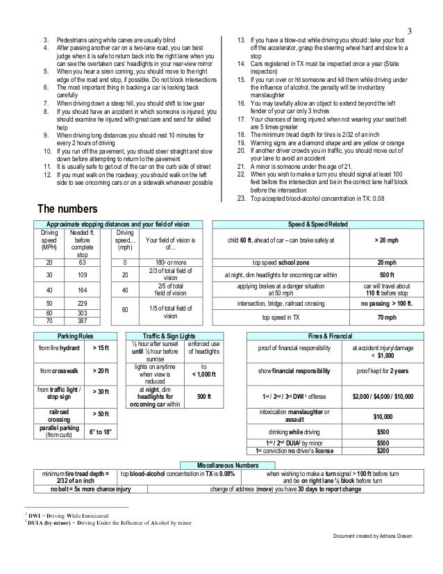 texas driving test example texas driving test example