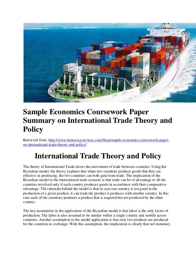 international trade term paper topics