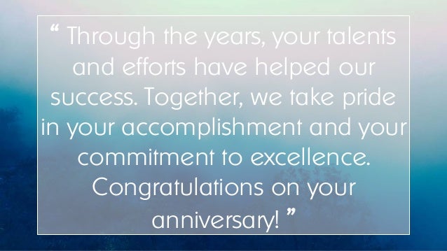 sample employee appreciation messages for years of service awards