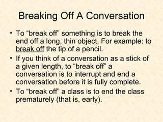 Break Off Tab Example Sample English Lesson | PPT