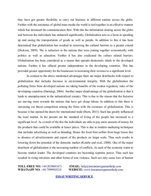 Globalization essay 200 words image