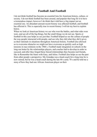 Sports Rationale Sample Sample Essay For Kids | PDF