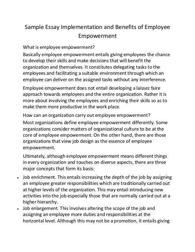 essay on employee performance