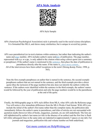 Apa format essay example deals