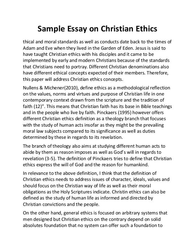 Christian service reflection essay