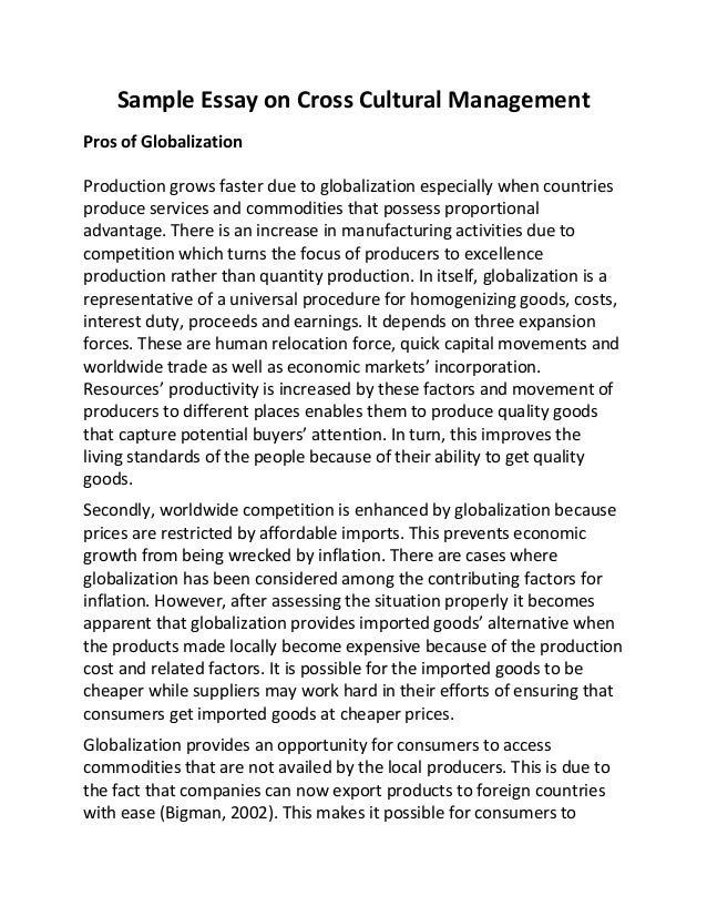 thesis statement about globalization