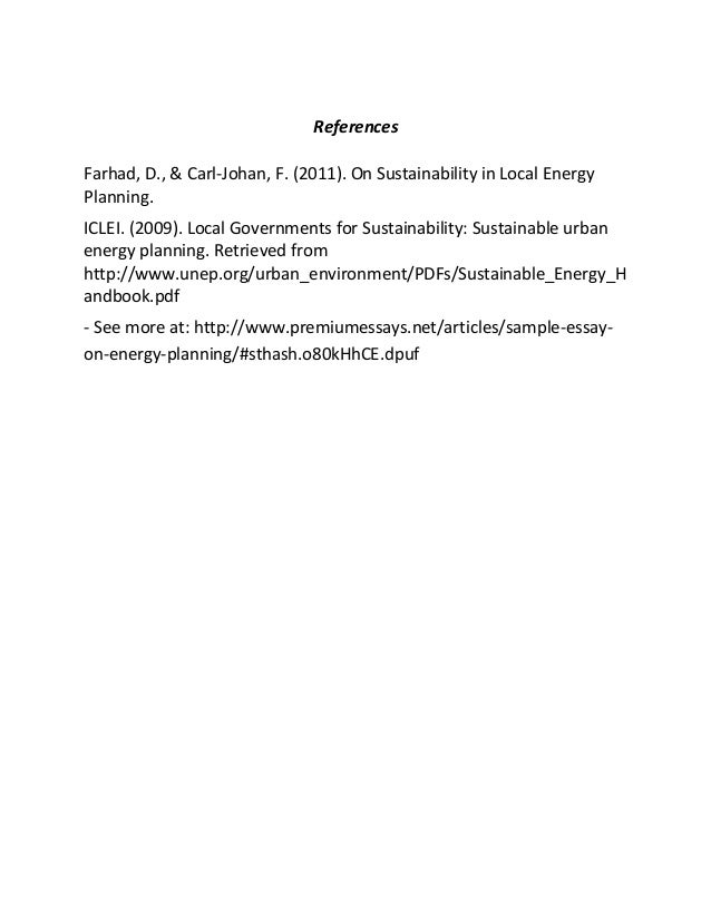 Essay on energy