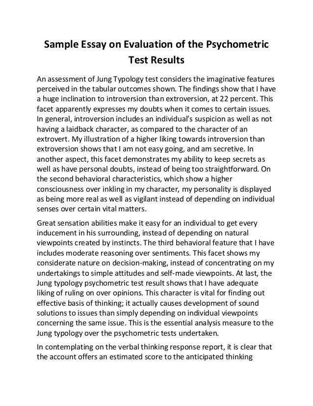 what is psychological evaluation essay
