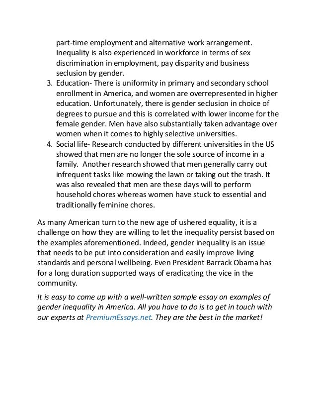 Thesis on gender inequality