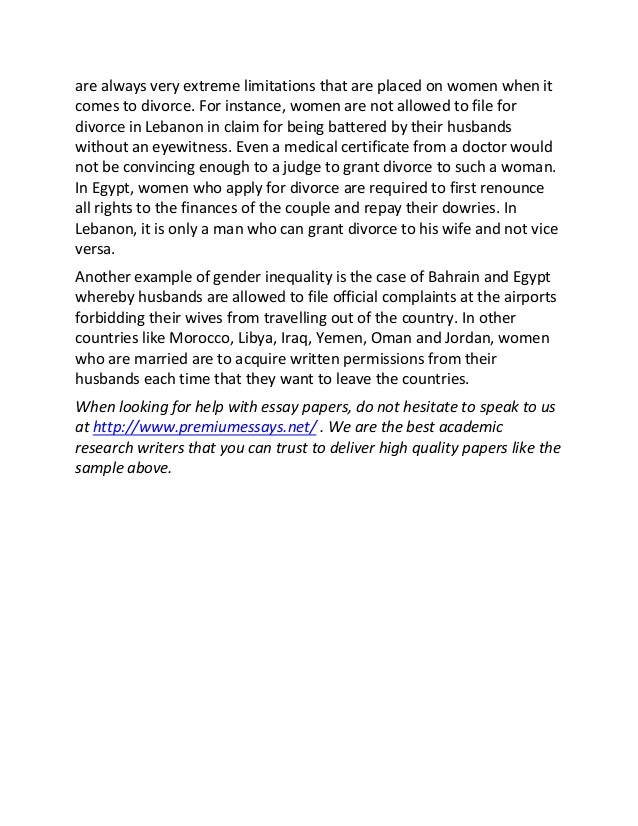 History of gender inequality research paper