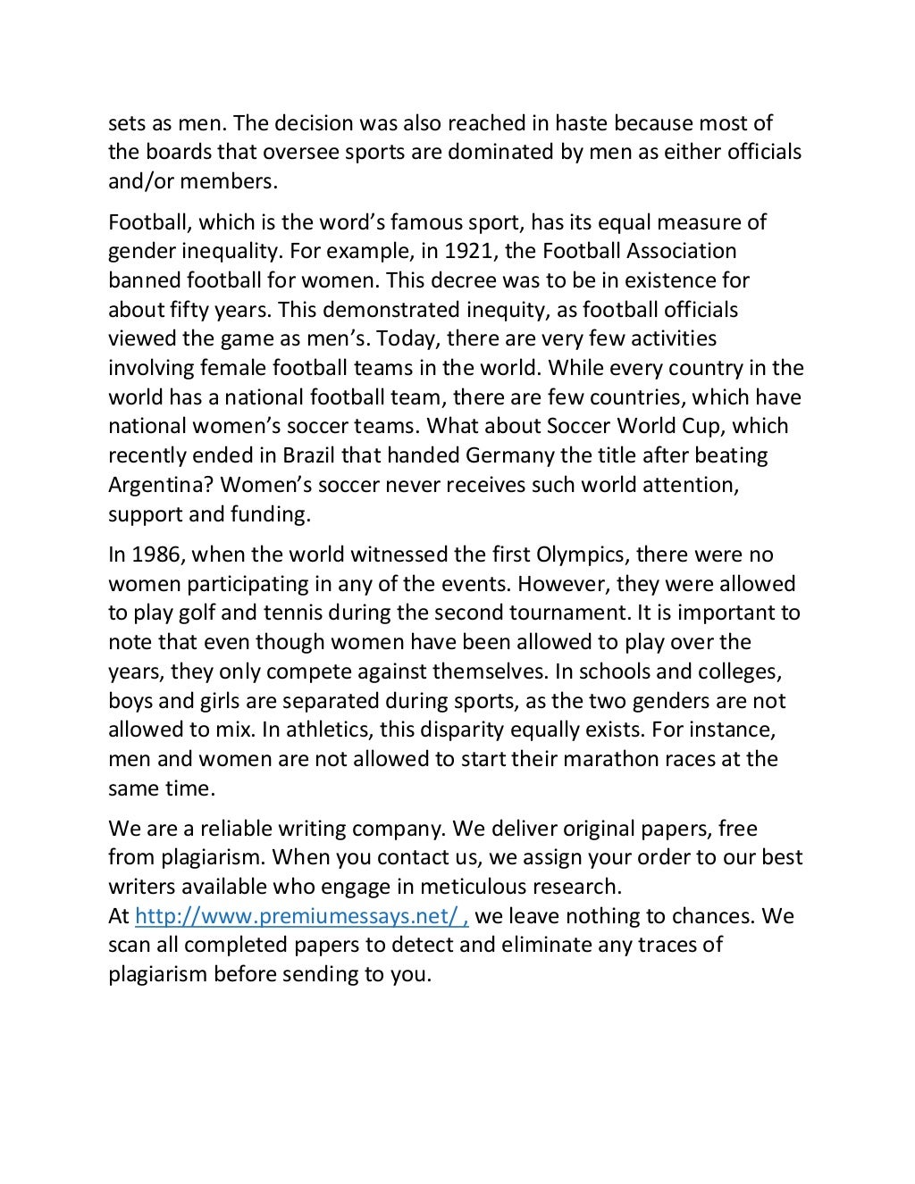 Gender Inequality Essay - Free Argumentative Essays on Gender Inequality in America
