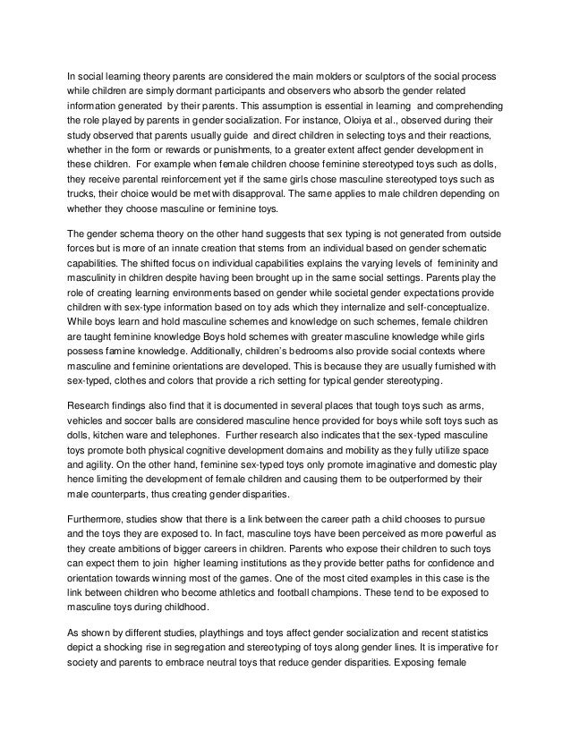 Gender toys essay