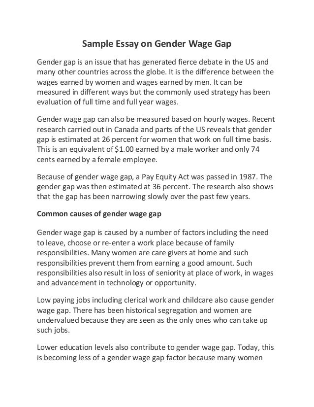 equal pay persuasive essay