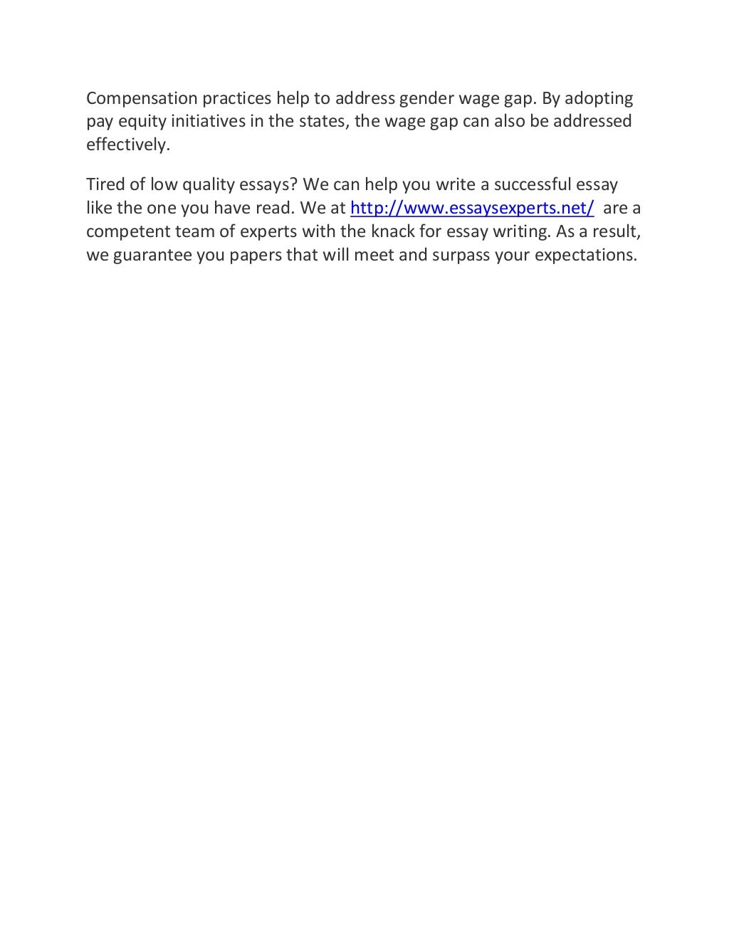 dissertation on gender wage gap
