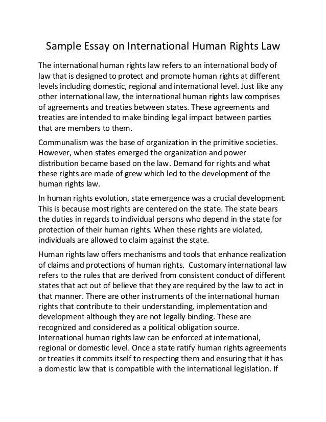 thesis statement examples for human rights