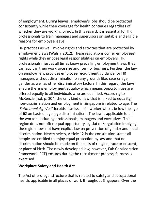 Sample Essays For High School Students Jane Eyre Essay Thesis also Health Essay Sample Sample Essay On Legal Employment Framework In Singapore Business Law Essays