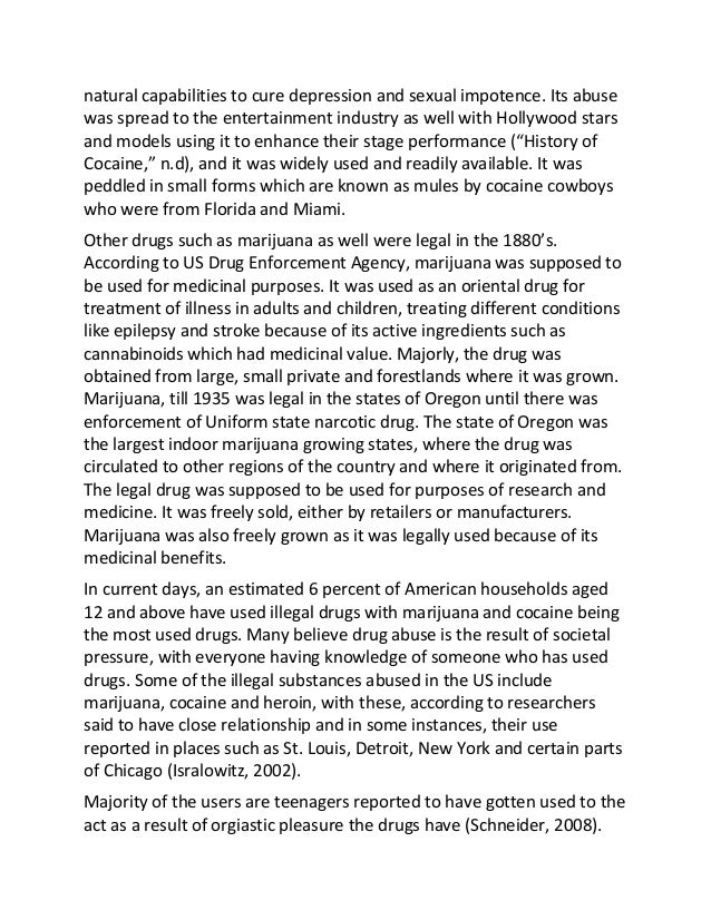 Drug Abuse Essay - Words | Bartleby