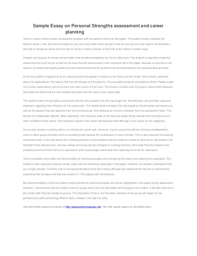 Essay on assessment