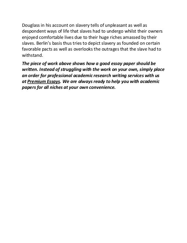 Essay on slavery in north america