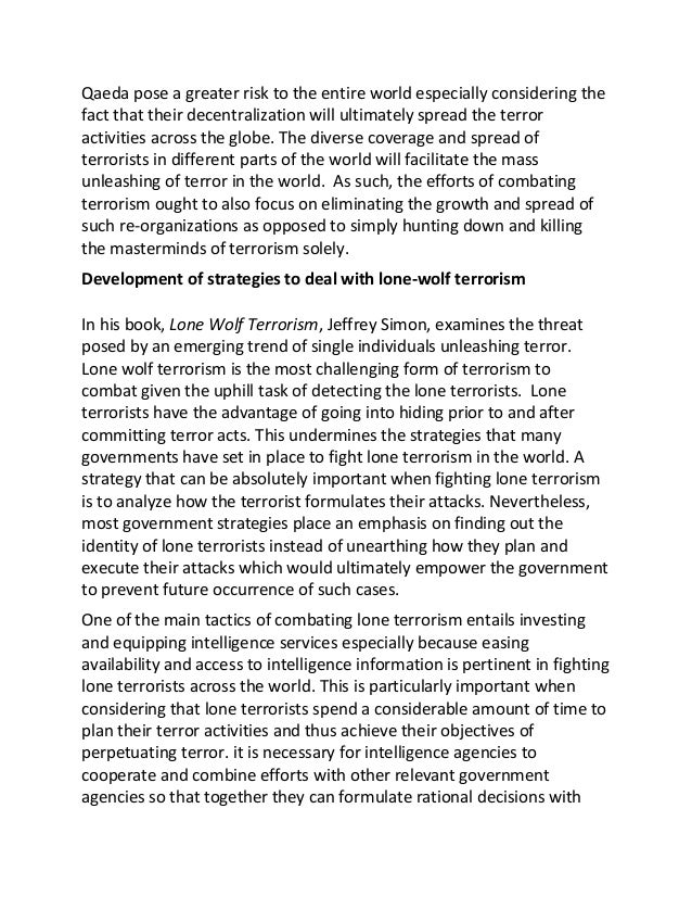 Essays terrorism