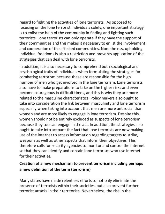 Essay on Terrorism - Words | Bartleby
