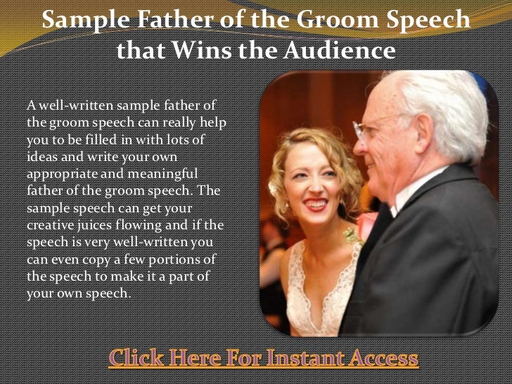 Sample father of the groom speech that wins the audience
