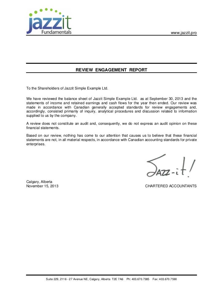 balance statement example