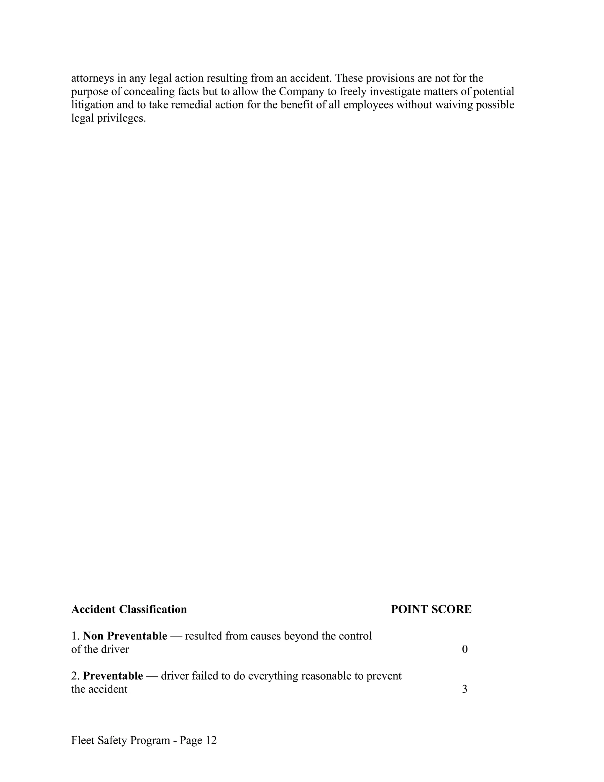 Sample Fleet Safety Program