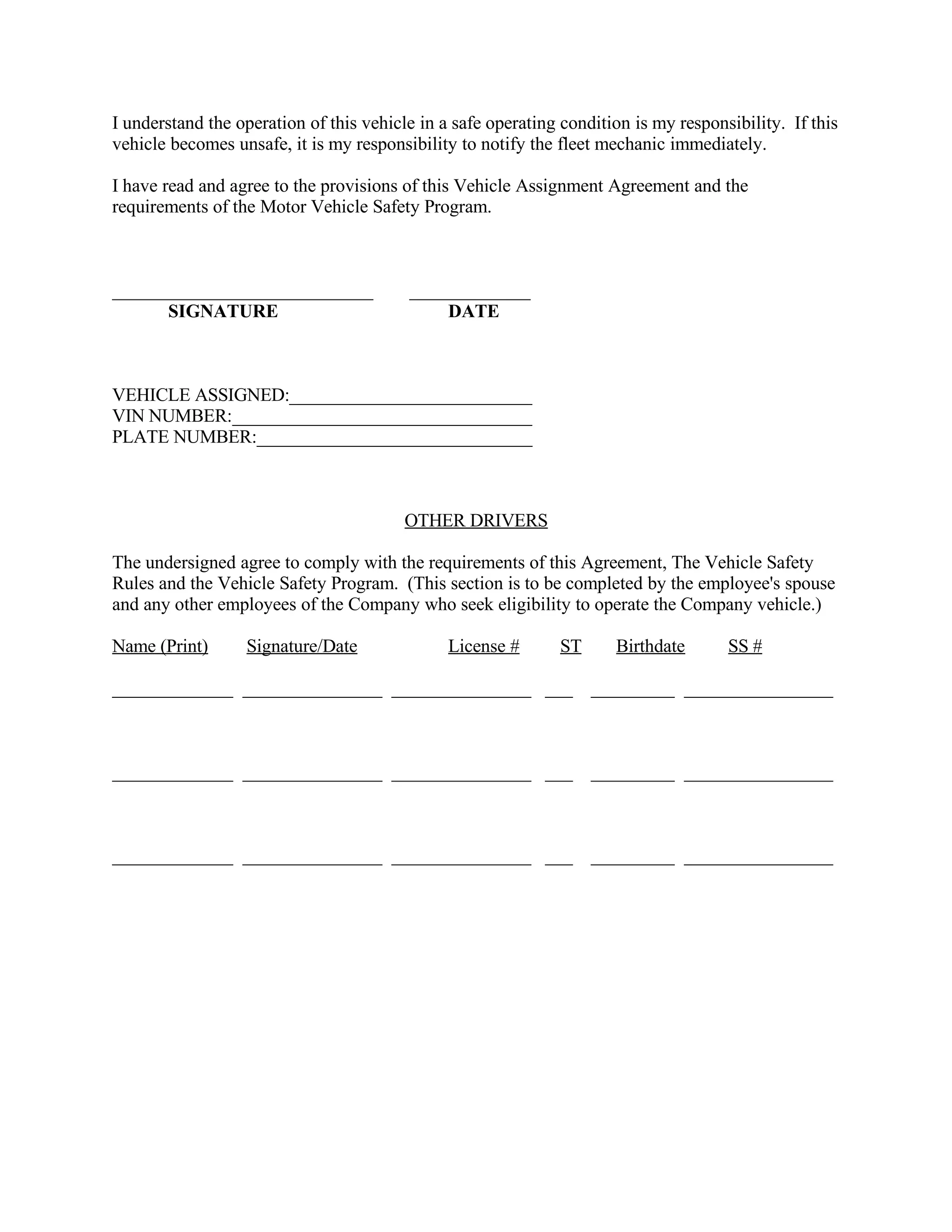 Sample Fleet Safety Program