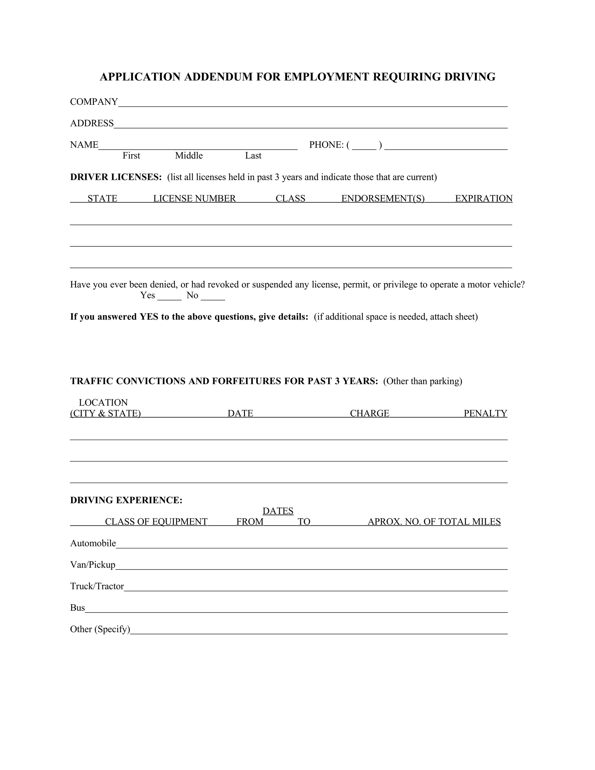 Sample Fleet Safety Program