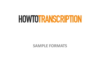 Sample formats | PPTX
