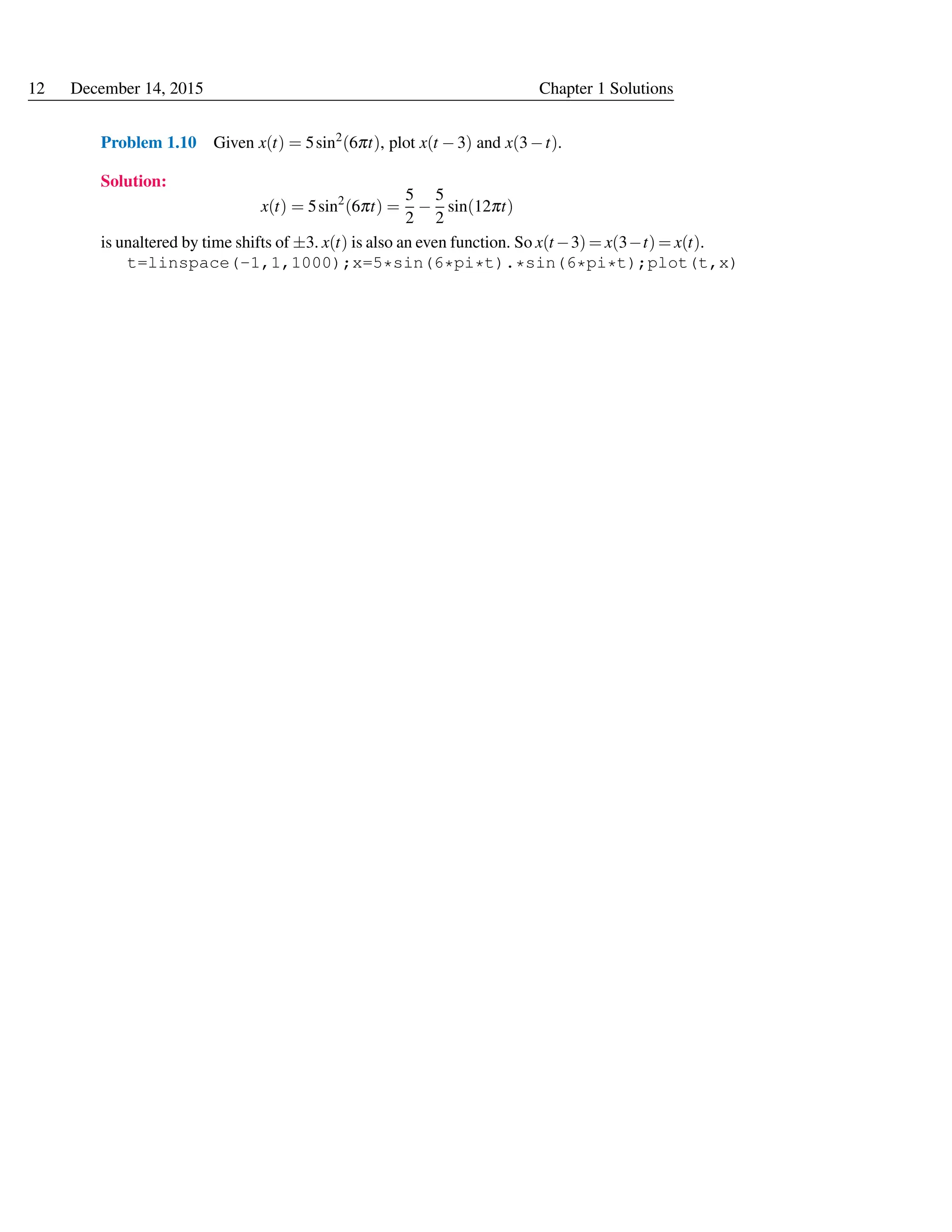 Solution Manual Engineering Signals and Systems by Ulaby & Yagle | PDF