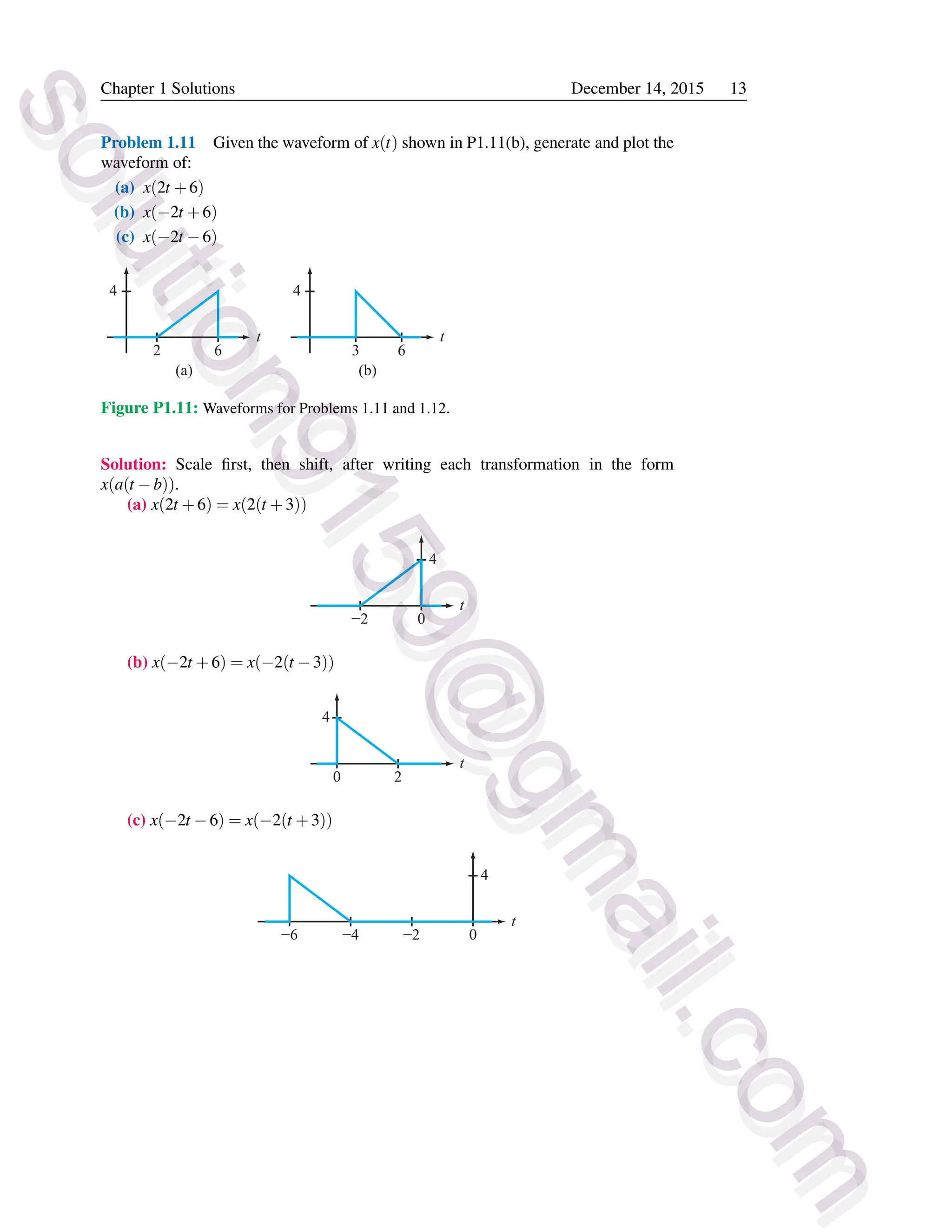 Solution Manual Engineering Signals and Systems by Ulaby & Yagle | PDF
