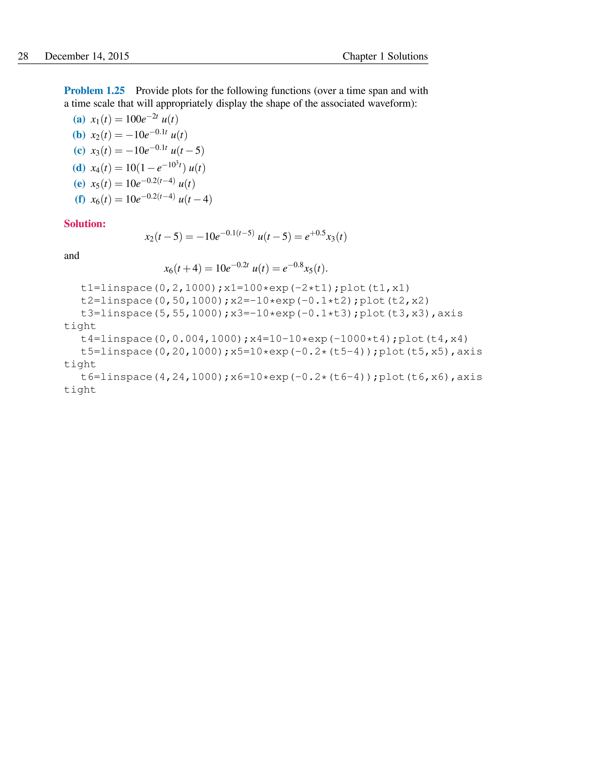 Solution Manual Engineering Signals and Systems by Ulaby & Yagle | PDF