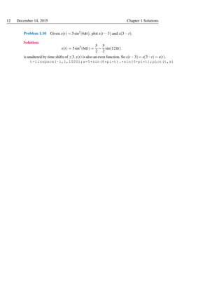 Solution Manual Engineering Signals and Systems by Ulaby & Yagle | PDF ...