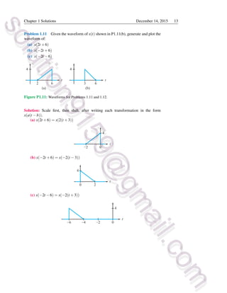 Solution Manual Engineering Signals and Systems by Ulaby & Yagle | PDF ...