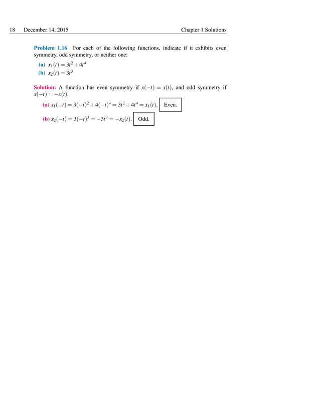 Solution Manual Engineering Signals and Systems by Ulaby & Yagle | PDF ...