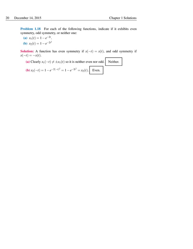 Solution Manual Engineering Signals and Systems by Ulaby & Yagle | PDF ...